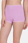 Zivame Medium Rise Full Coverage Boyshorts - Violet Tulle — thumbnail 3
